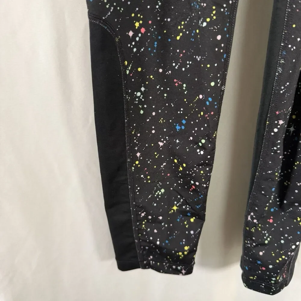 Nike Pro Leggings Youth Girls XL Black Speckled Pull On Dri Fit 28